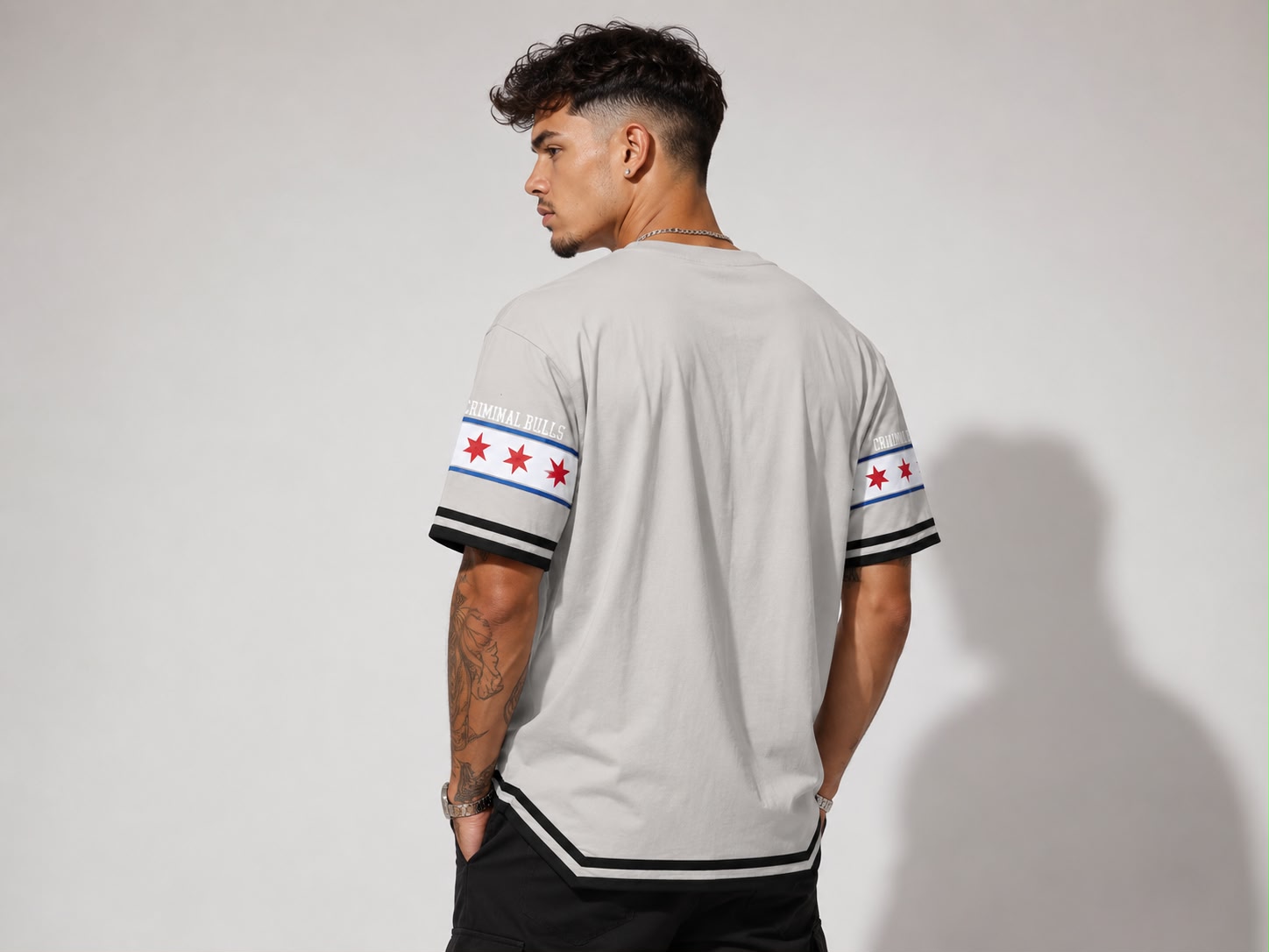 Down Shoulder T-Shirt - Image 2