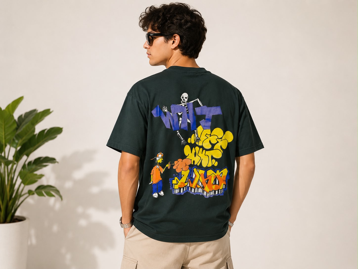 Down Shoulder T-Shirt - Image 2