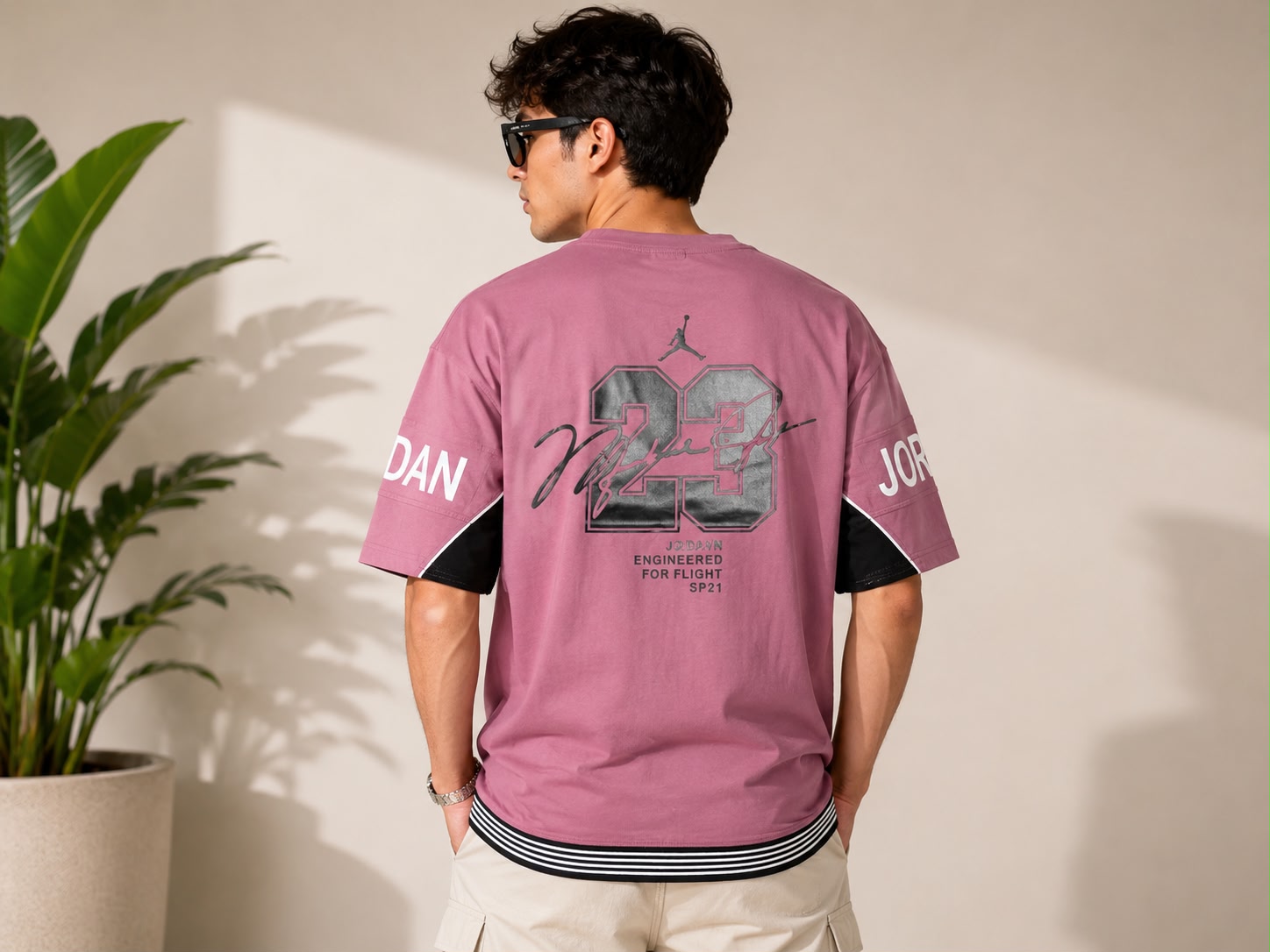 Down Shoulder T-Shirt - Image 2