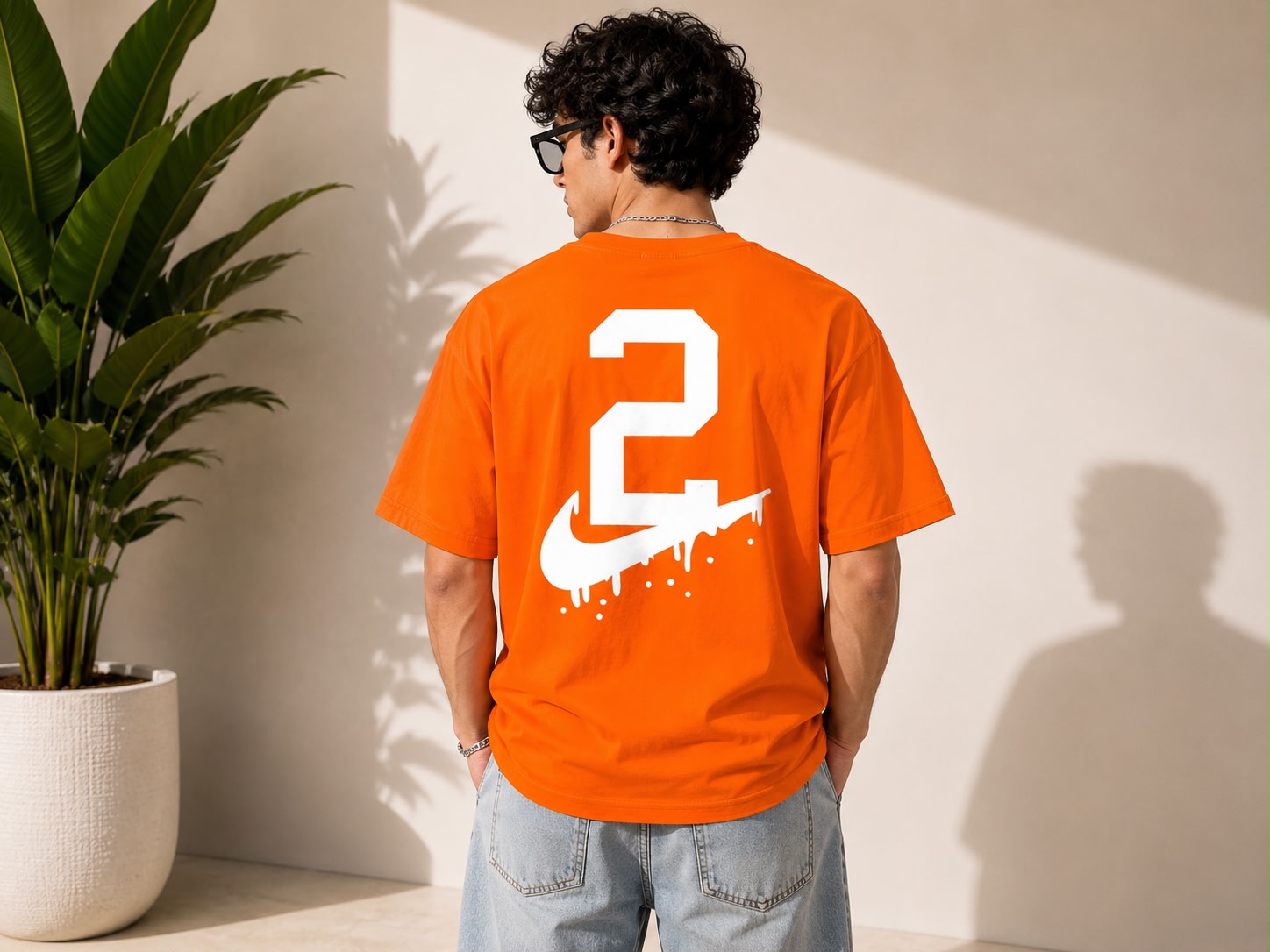 Down Shoulder T-Shirt - Image 2